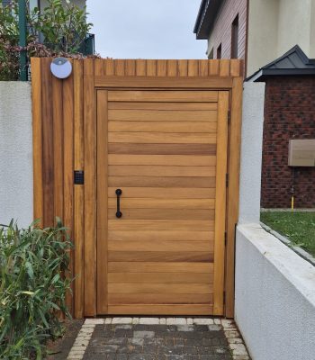 İroko teak Ahşap bahçe kapısı