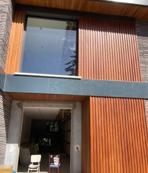 Teak iroko ahşap cephe